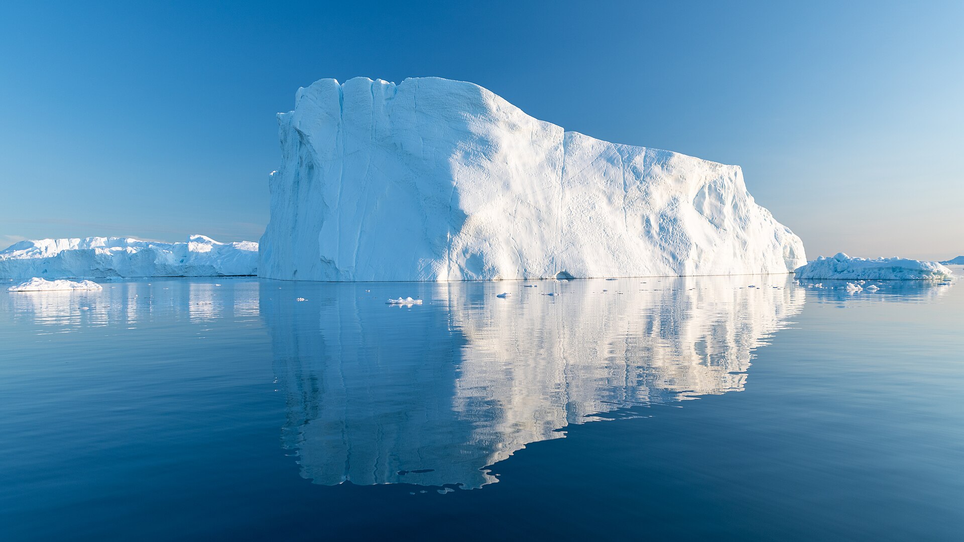 A large iceberg calved from the Ilulissat Icefjord, Greenland